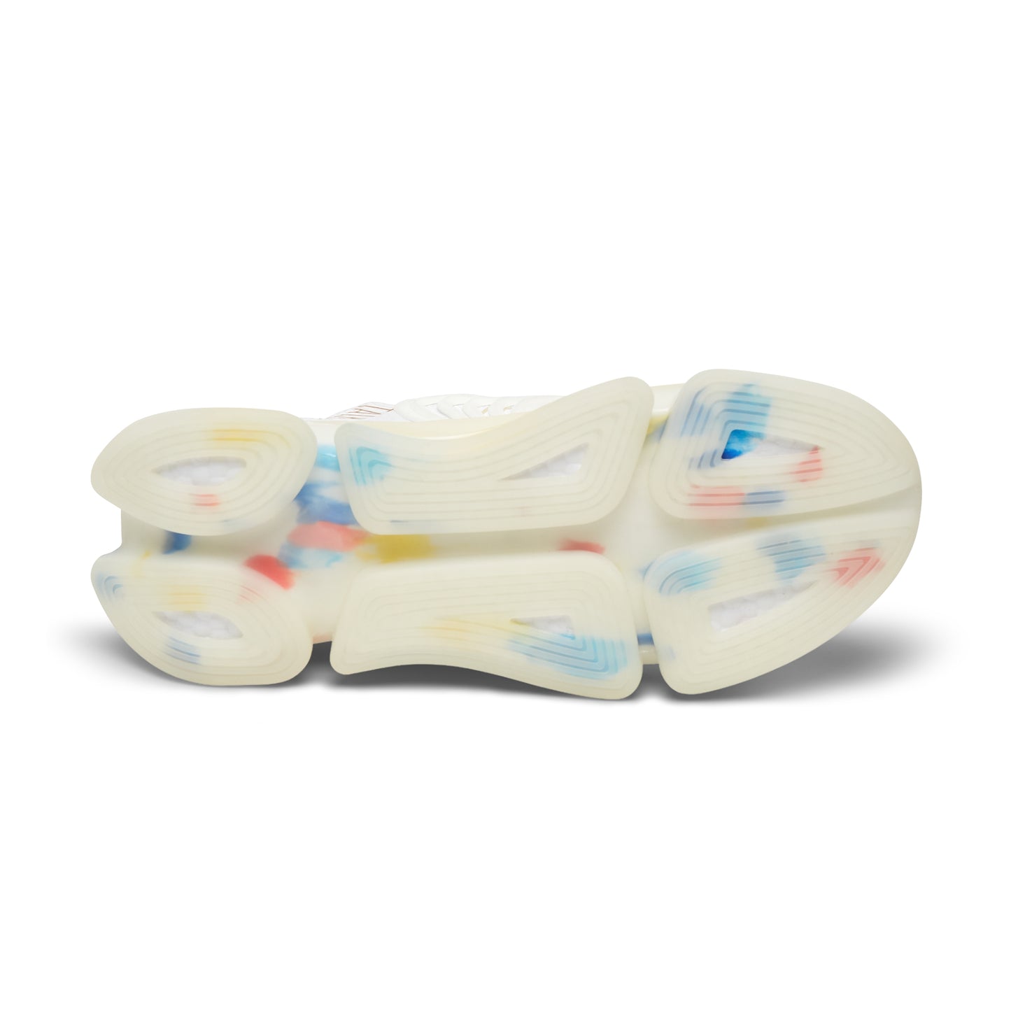 Women's White and Gold "Wordy Bear Classics" Mesh Sneakers