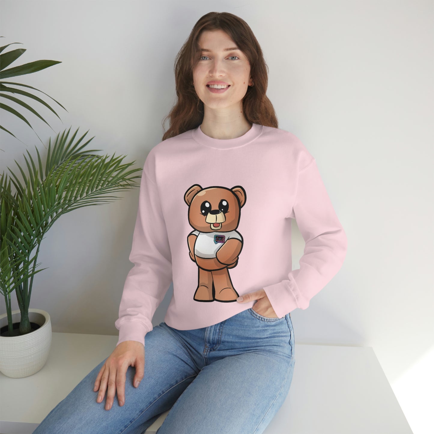 Women's "Wordy Bear" Heavy Blend™ Crewneck Sweatshirt