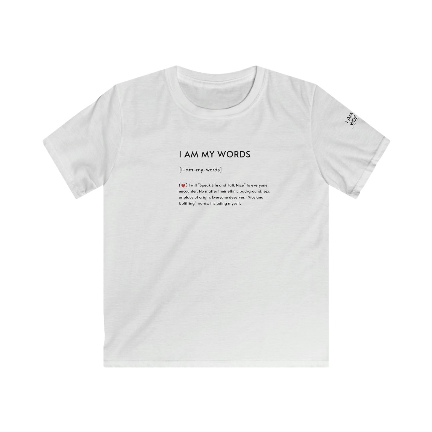 Kids "I AM MY WORDS" Softstyle Tee