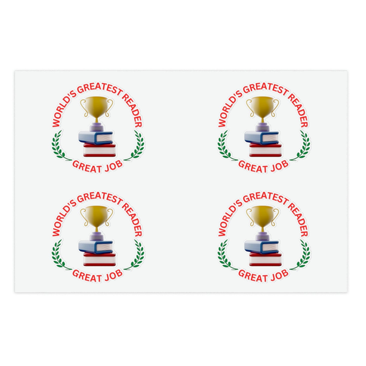 "World's Greatest Reader" Sticker Sheets