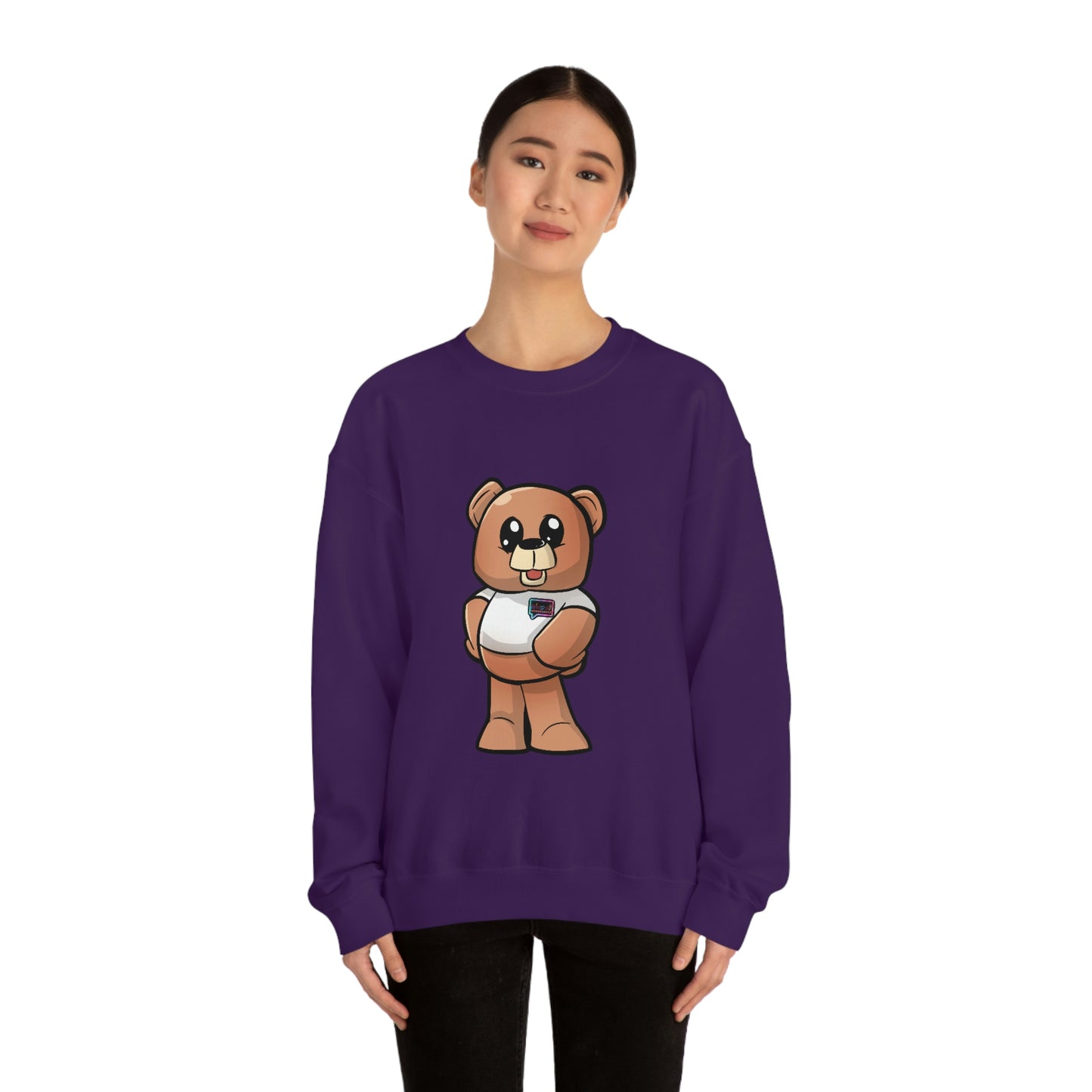 Women's "Wordy Bear" Heavy Blend™ Crewneck Sweatshirt