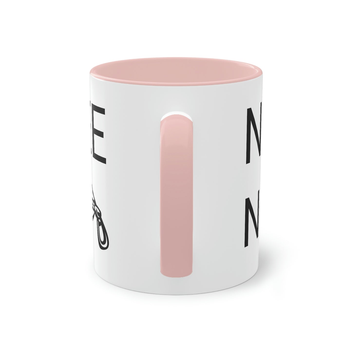"No Coffee-No Talk" Two-Tone Coffee Mug, 11oz