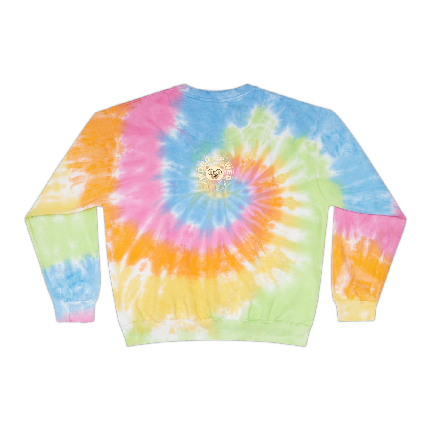 Unisex Tie-Dye "Wordy Bear" Sweatshirt