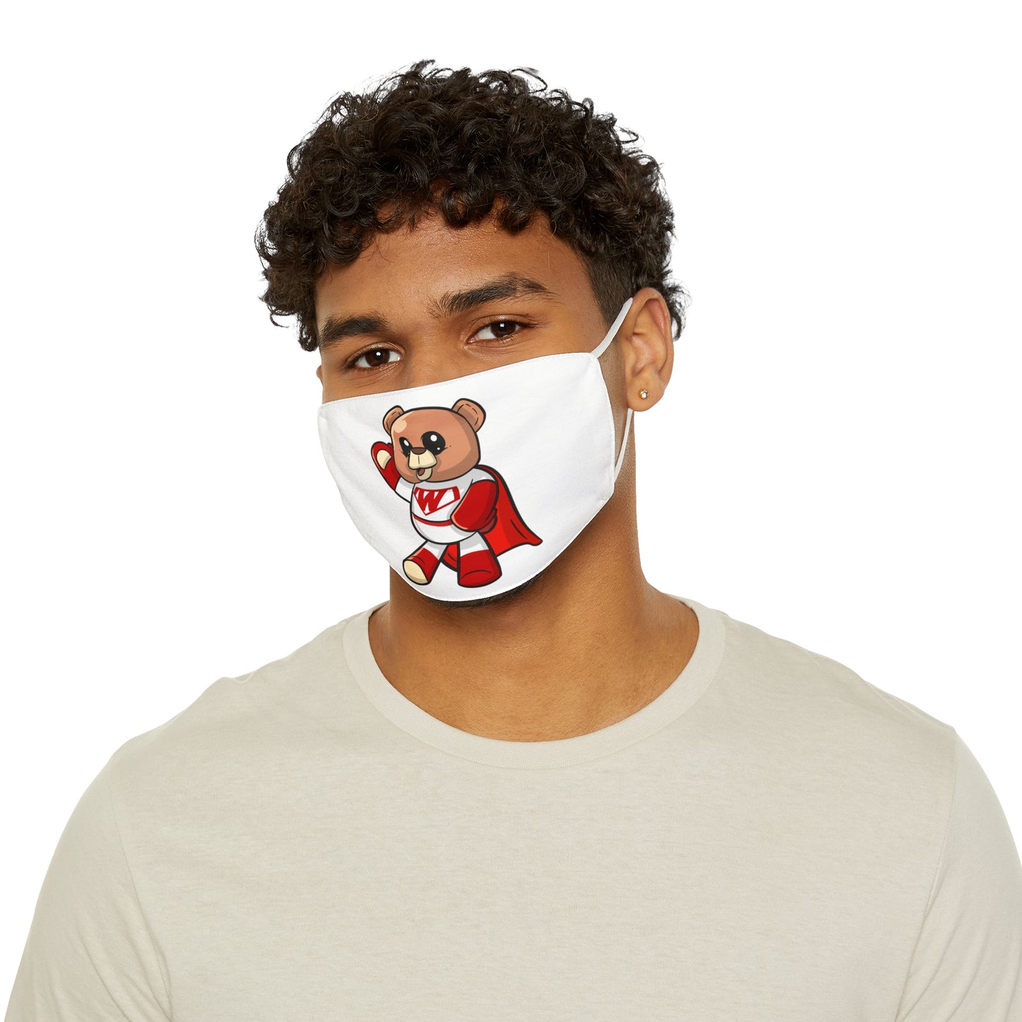 Super Wordy Bear Fabric Face Mask