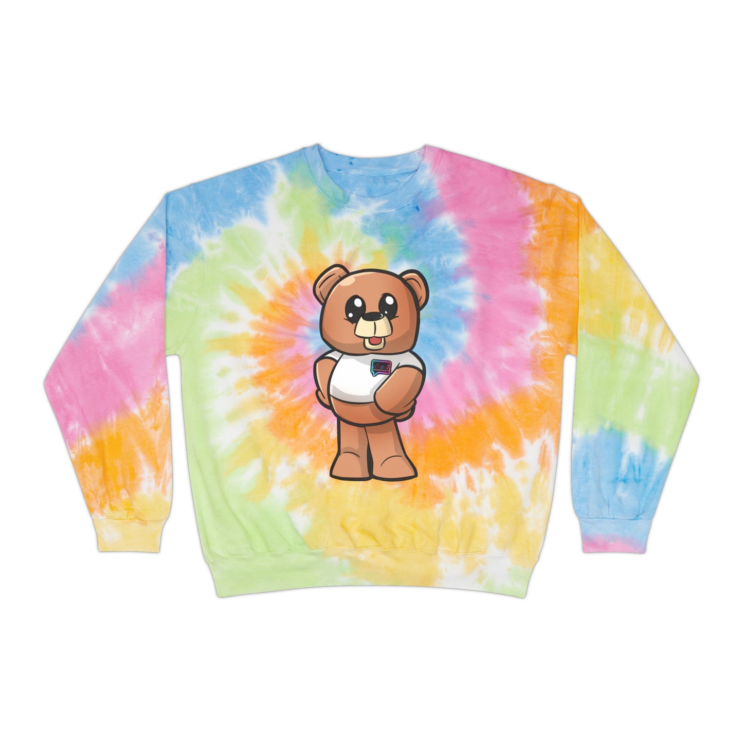 Unisex Tie-Dye "Wordy Bear" Sweatshirt