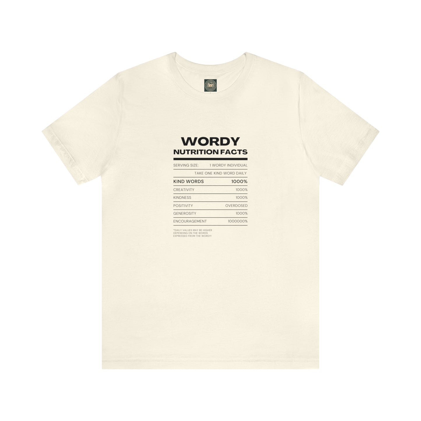 Unisex 'Wordy Nutrition" Tee