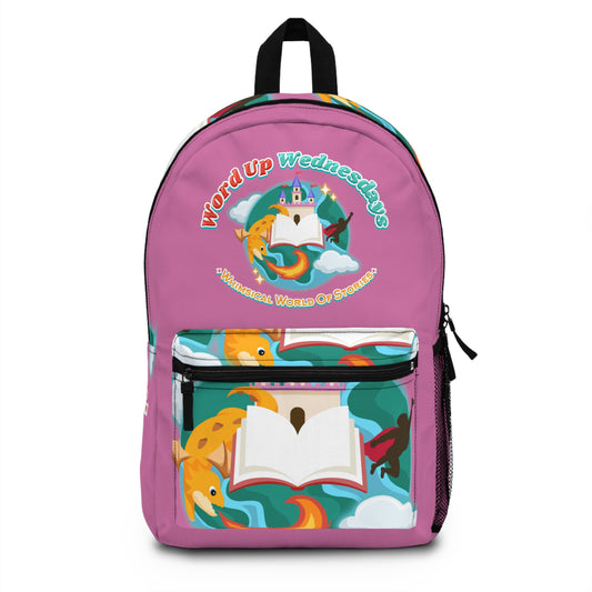 Word Up Wednesdays Whimsical World Of Stories Backpack "Light Pink"