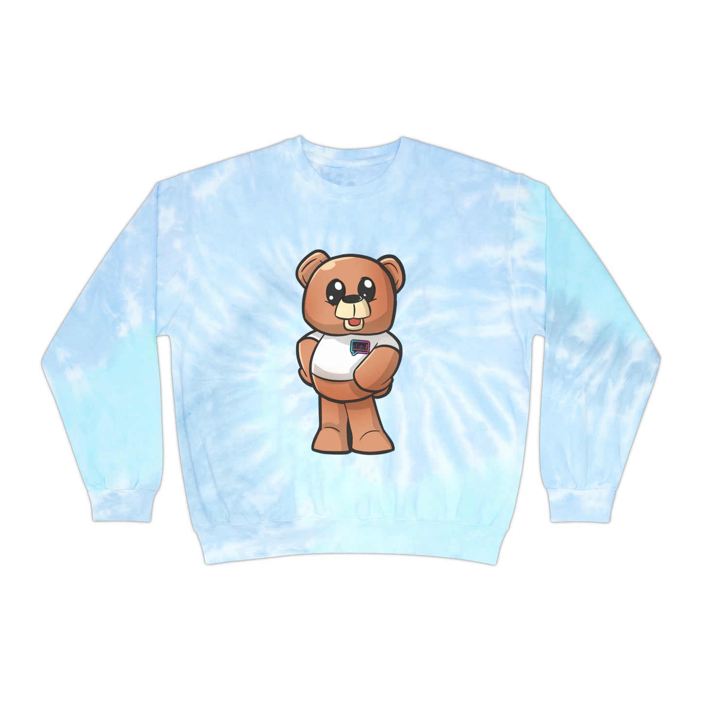 Unisex Tie-Dye "Wordy Bear" Sweatshirt