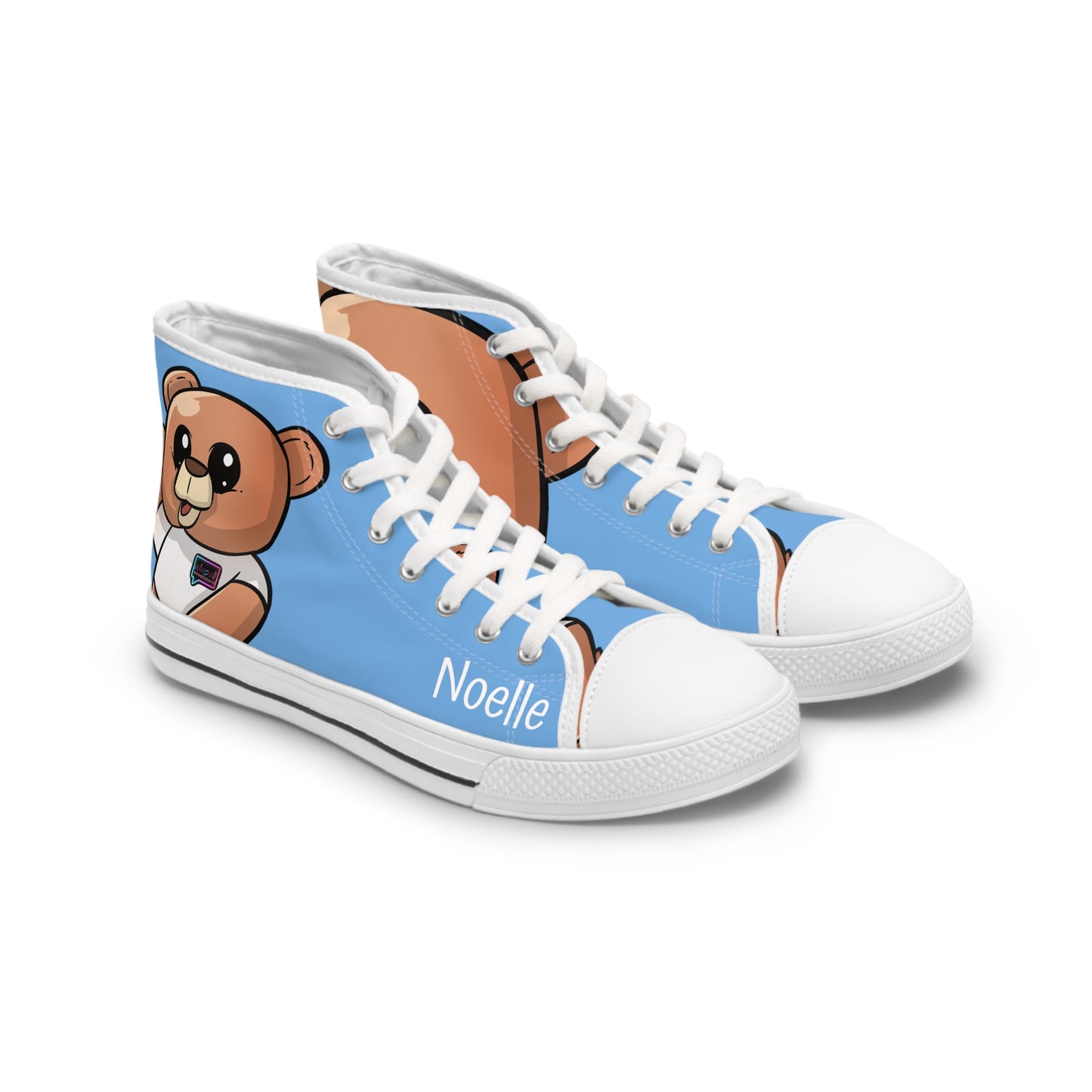 Women's "Squish Blue" High Top Sneakers