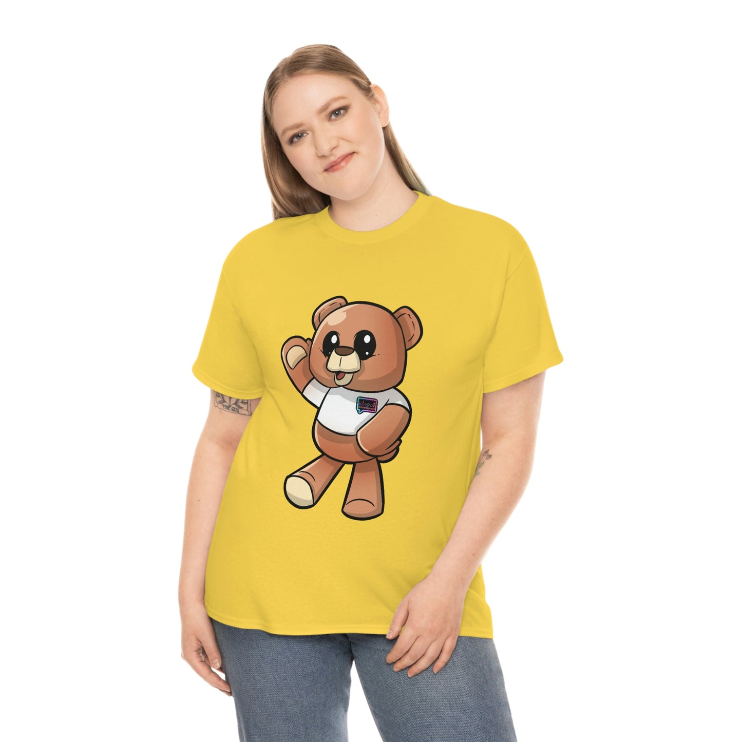 Women's  "Wordy Bear" Heavy Cotton Tee