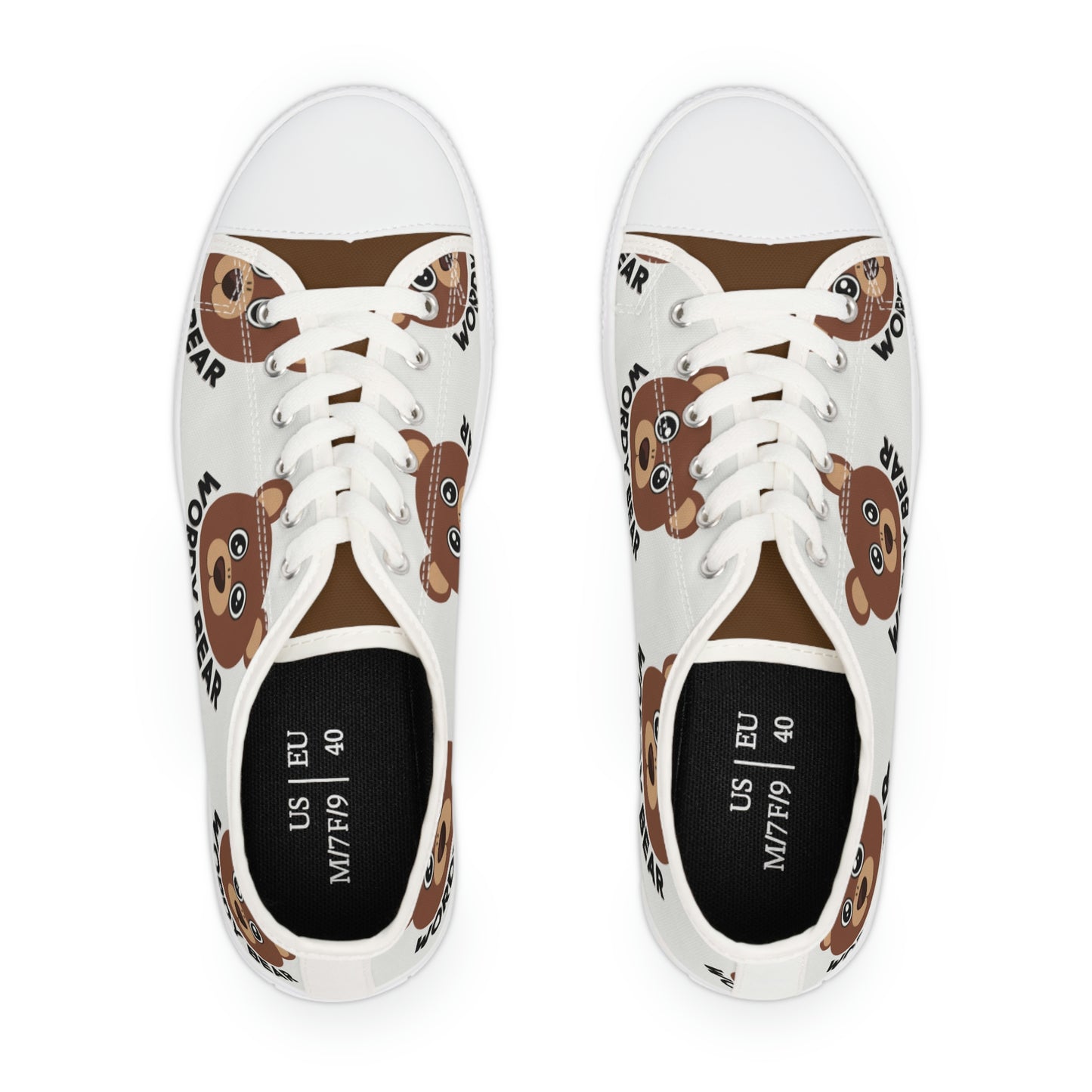 Women's "Wordy Bear Classics" Low Top Sneakers