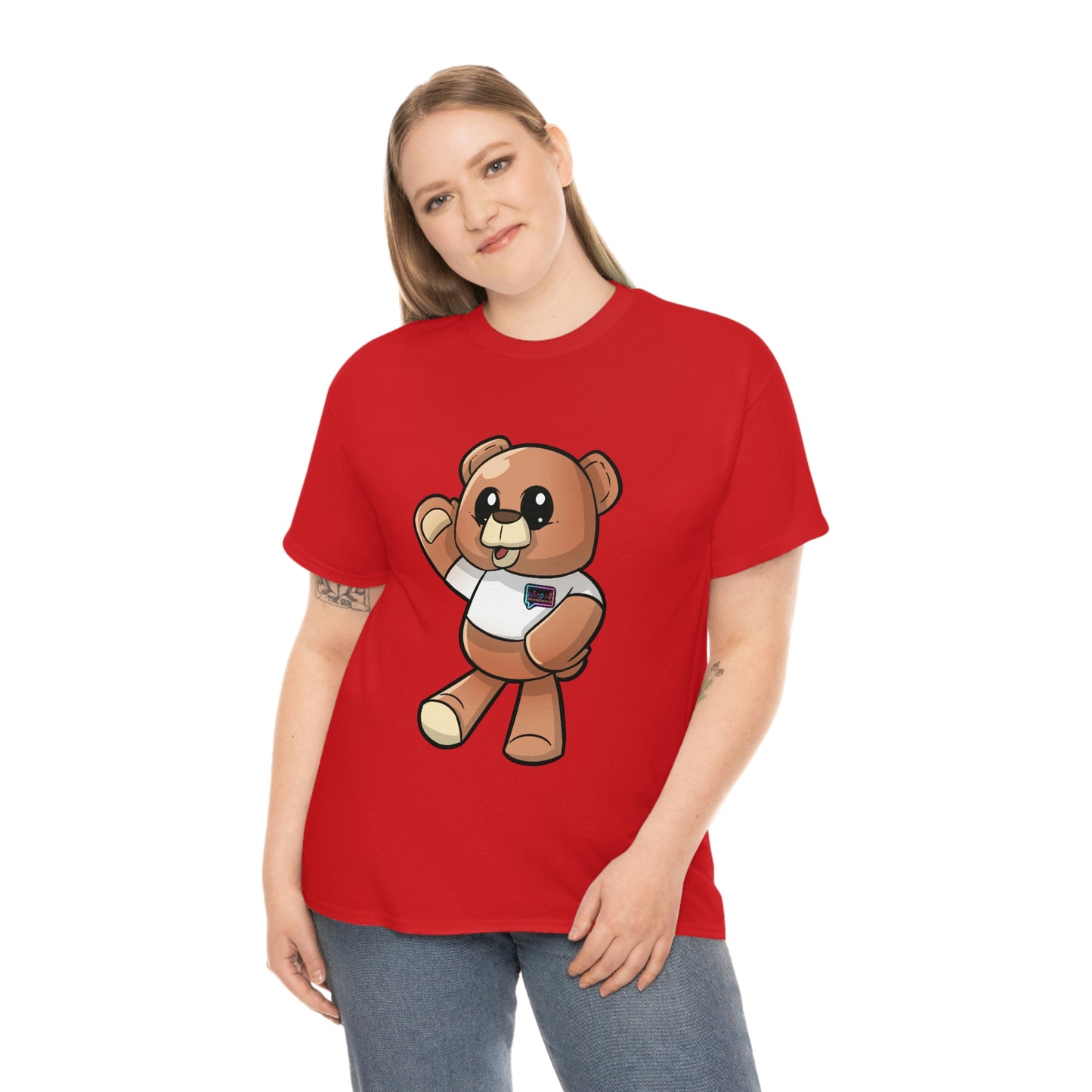 Women's  "Wordy Bear" Heavy Cotton Tee