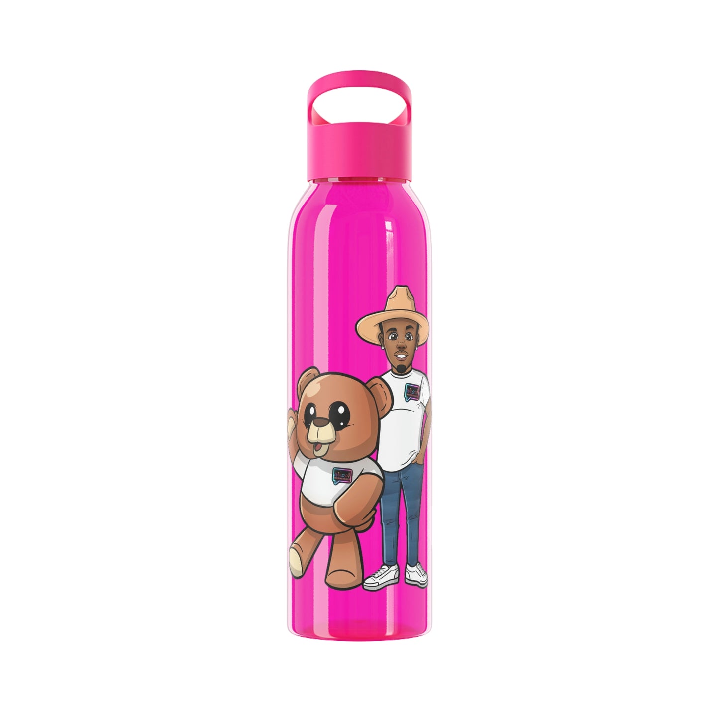 "Henry and Wordy Bear" Sky Water Bottle