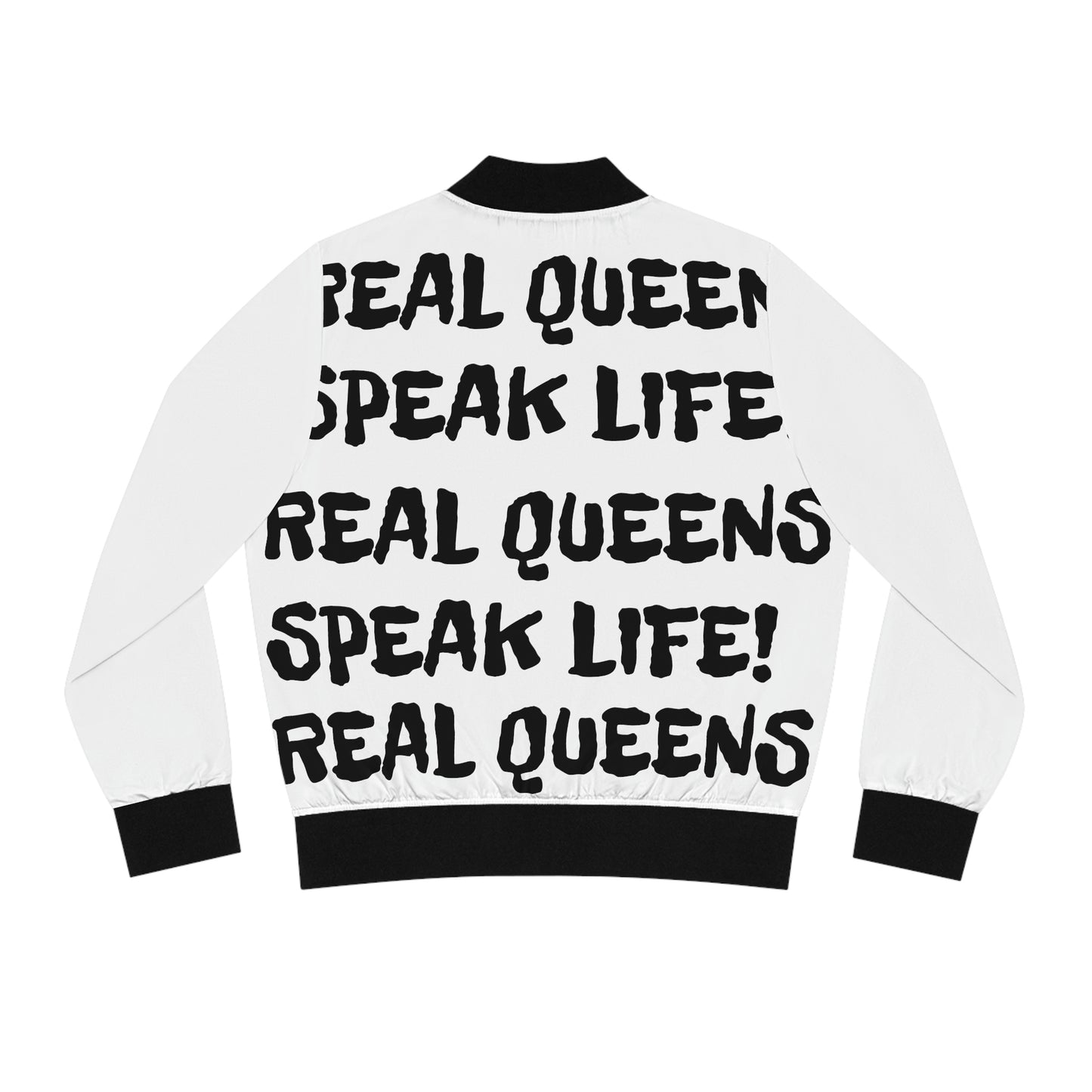 Women's "Queens Speak Life" Bomber Jacket (AOP)