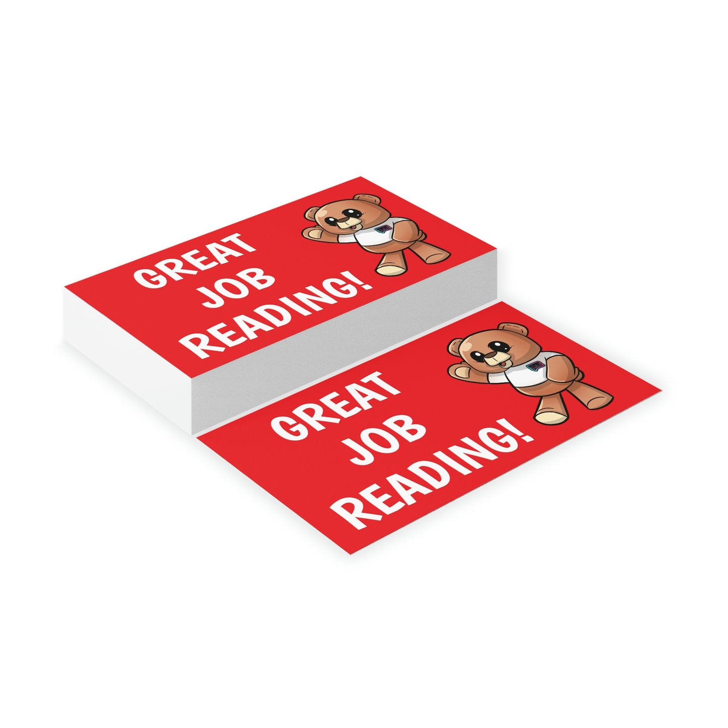 "Great Job Reading" Teacher Incentive Cards