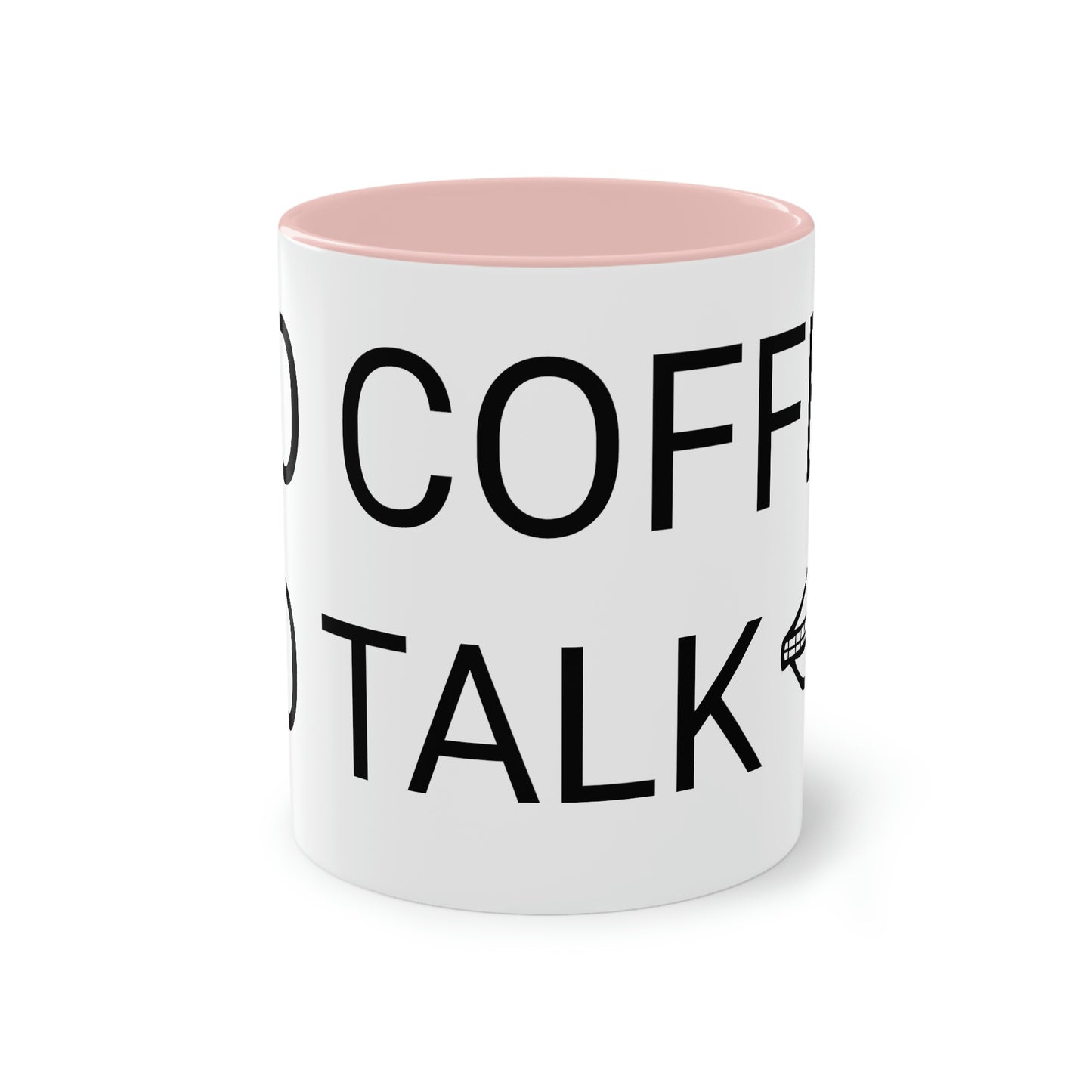 "No Coffee-No Talk" Two-Tone Coffee Mug, 11oz