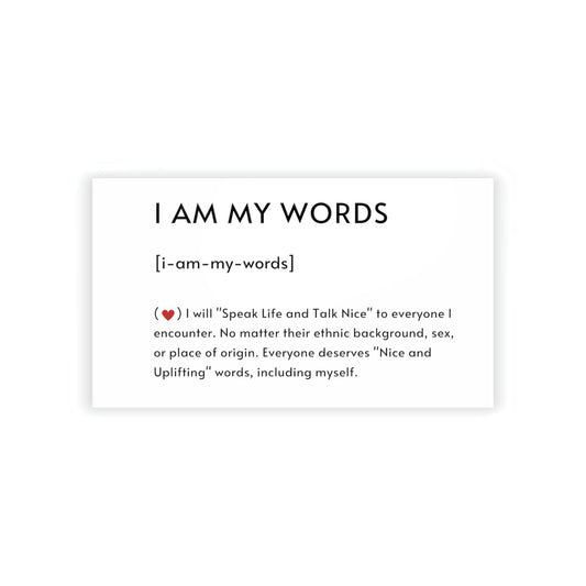 "I AM MY WORDS" Positivty Cards