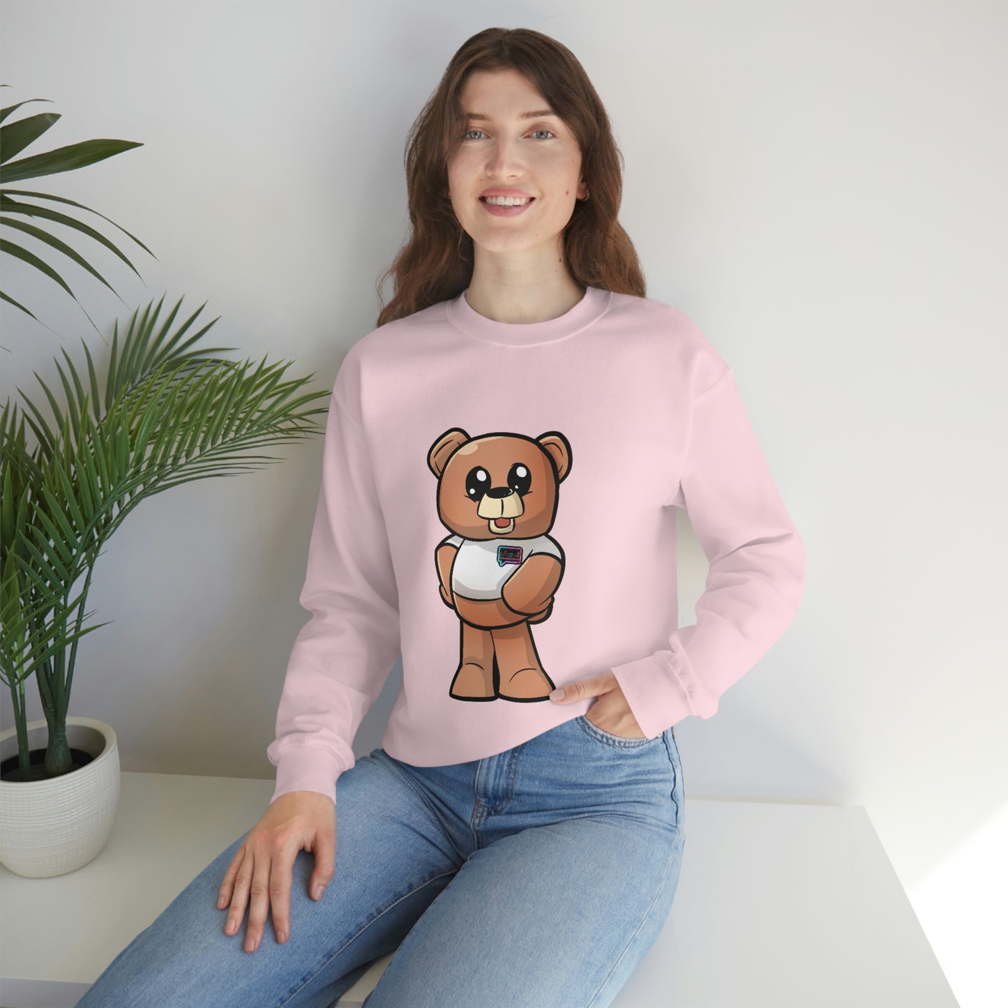 Women's "Wordy Bear"  Heavy Blend™ Crewneck Sweatshirt