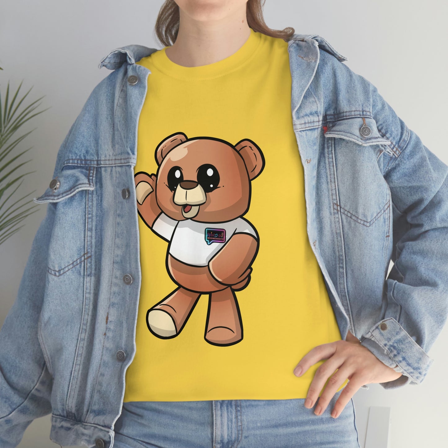 Women's  "Wordy Bear" Heavy Cotton Tee