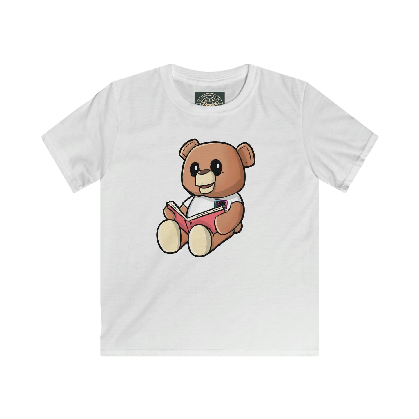 Kids "Reading Wordy Bear"  Softstyle Tee