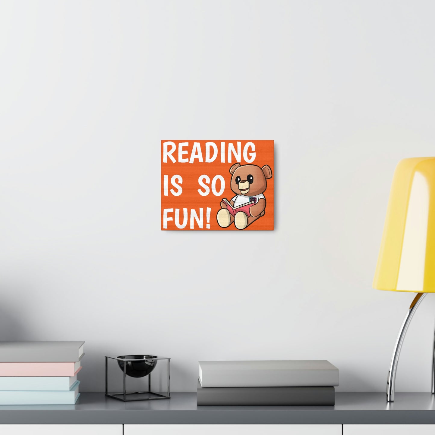 "Reading Is So Fun! Wordy Bear Canvas