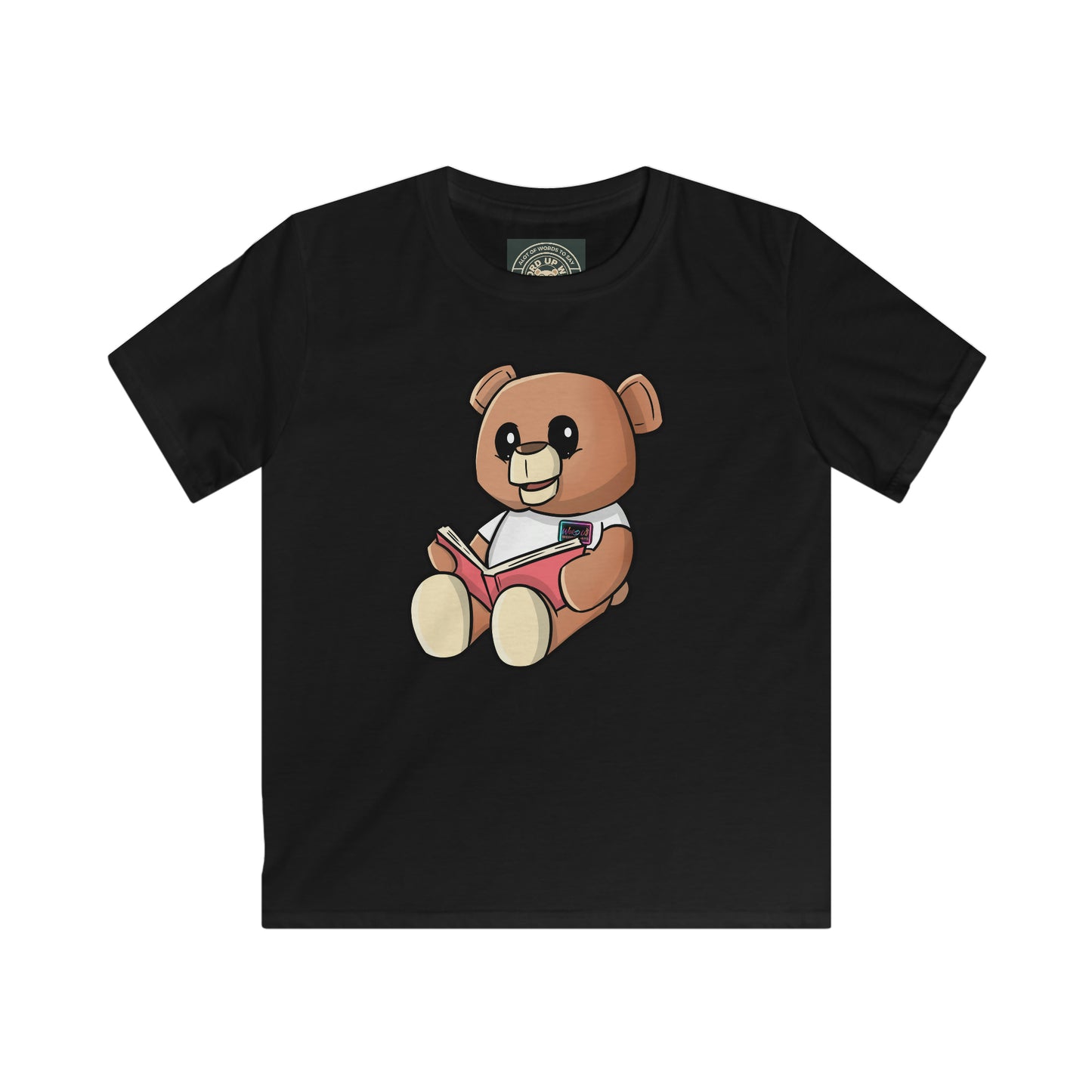 Kids "Reading Wordy Bear"  Softstyle Tee