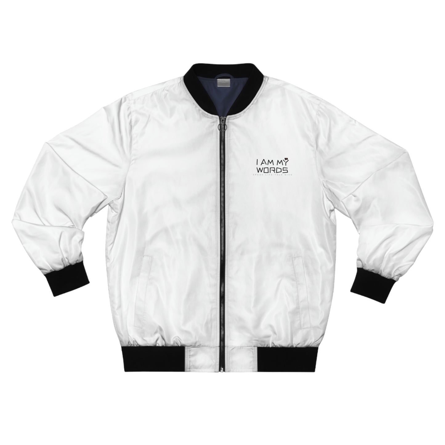 Men's "I AM MY WORDS" AOP Bomber Jacket