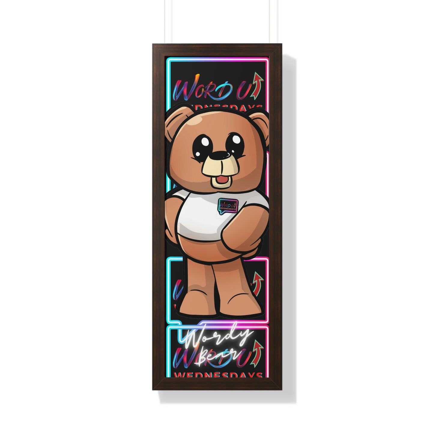 Framed " Wordy Bear" Collectors Poster