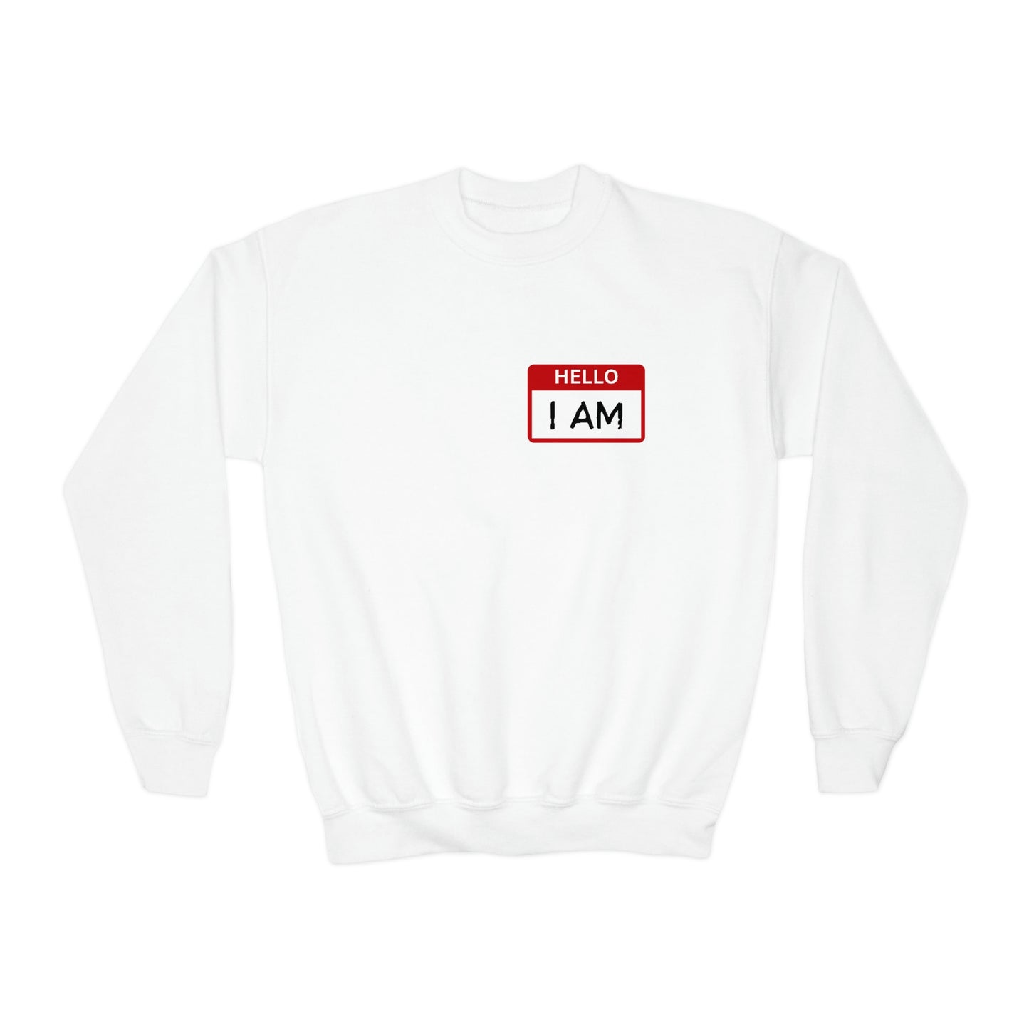 Youth "I AM" Name Tag Crewneck