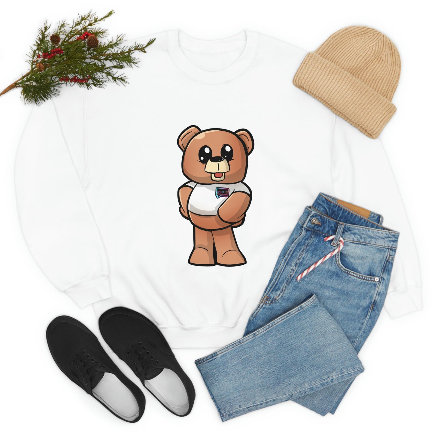 "Wordy Bear" Unisex Heavy Blend™ Crewneck Sweatshirt