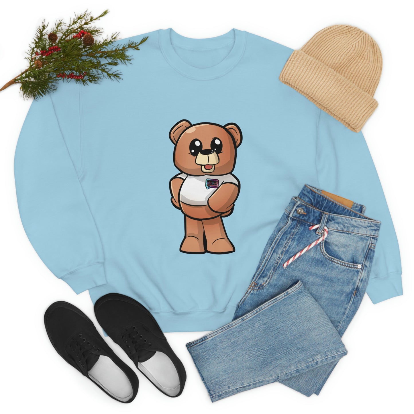 "Wordy Bear" Unisex Heavy Blend™ Crewneck Sweatshirt