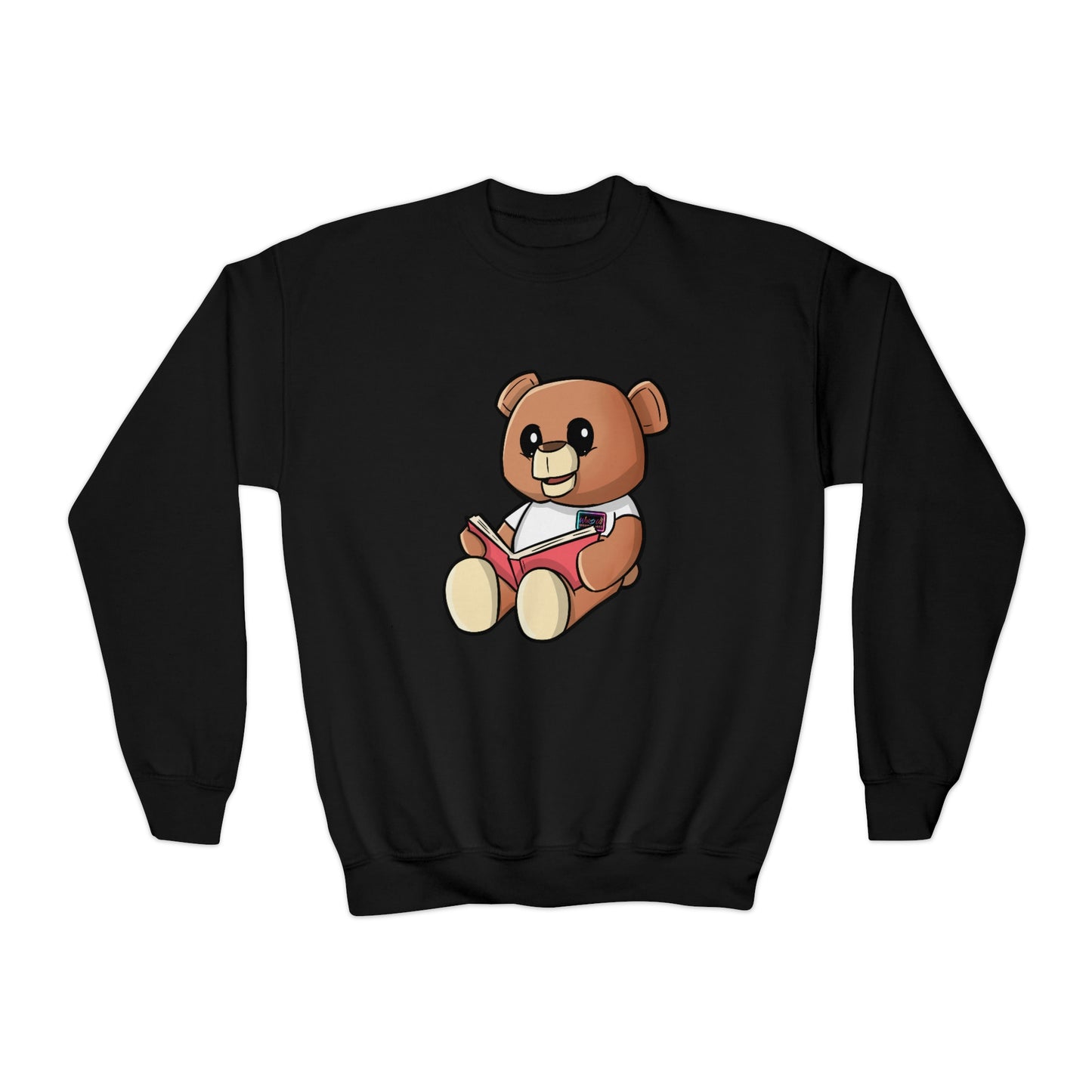 Youth "Reading Wordy Bear"  Crewneck Sweatshirt