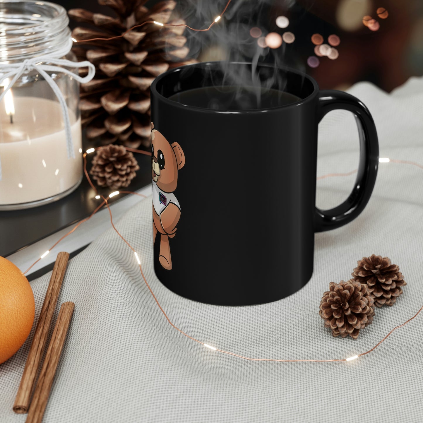 Wordy Bear 11oz Black Mug