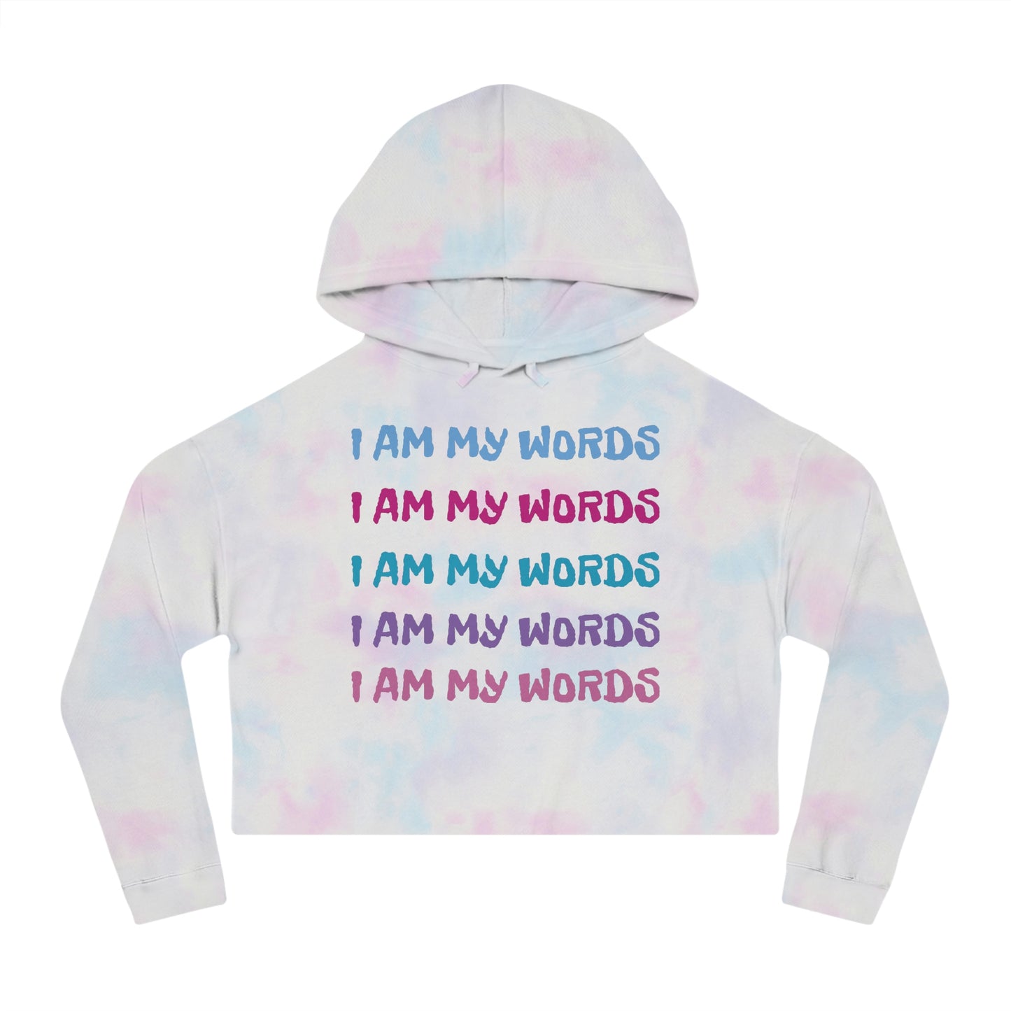 Women’s 'I AM MY WORDS" Cropped Hooded Sweatshirt