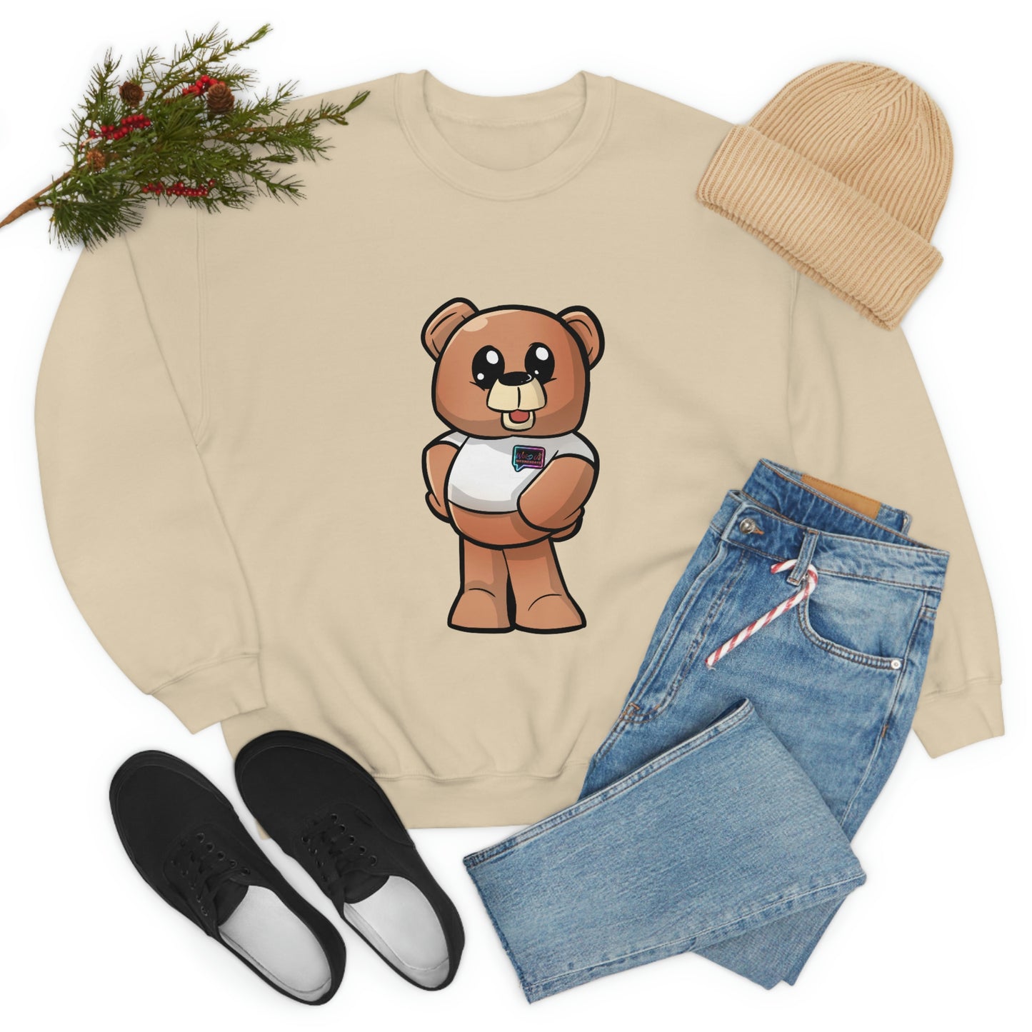 "Wordy Bear" Unisex Heavy Blend™ Crewneck Sweatshirt