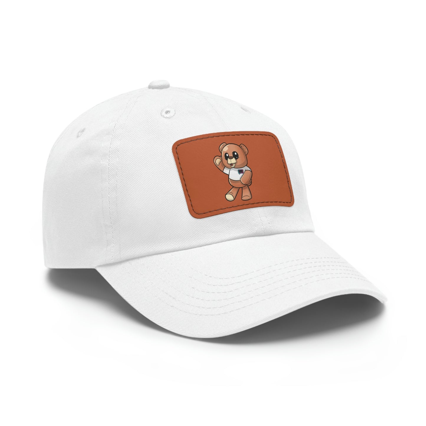 "Wordy Bear" Dad Hat with Leather Patch