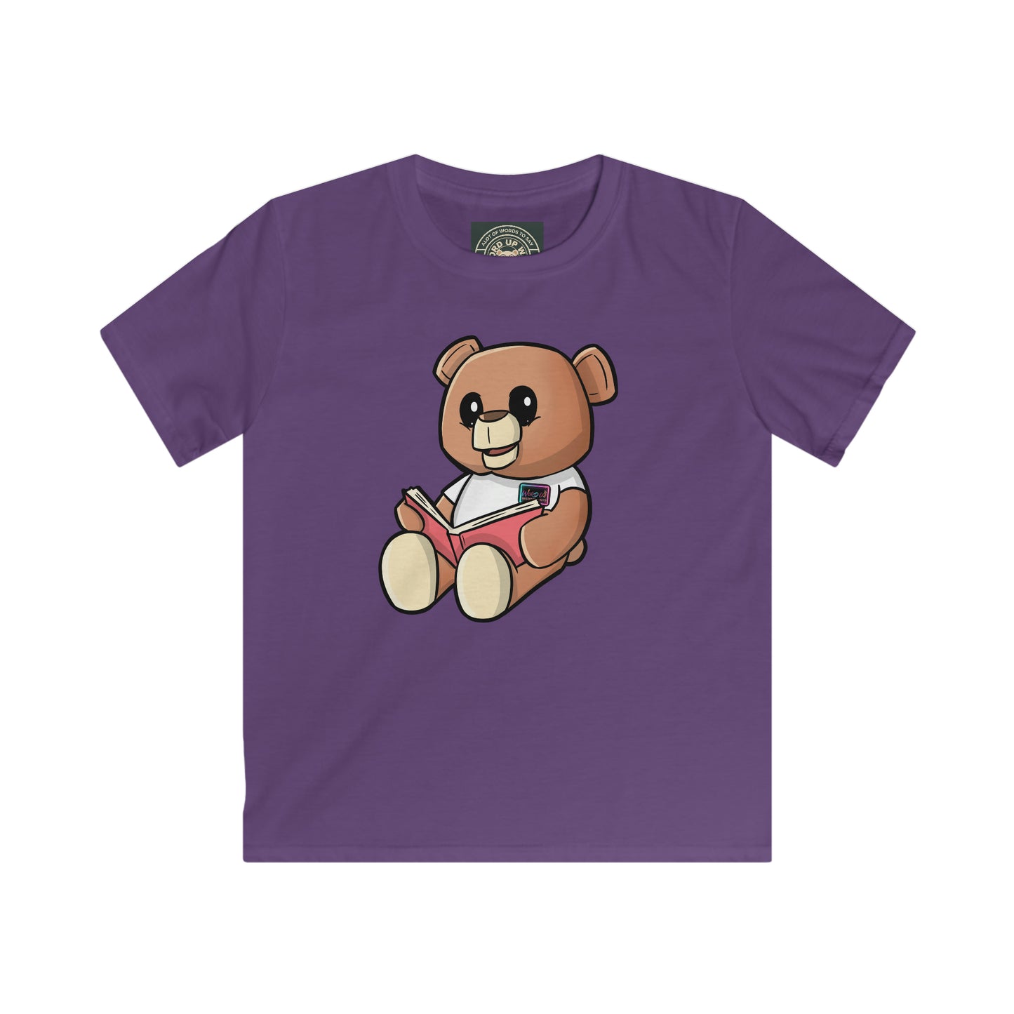 Kids "Reading Wordy Bear"  Softstyle Tee