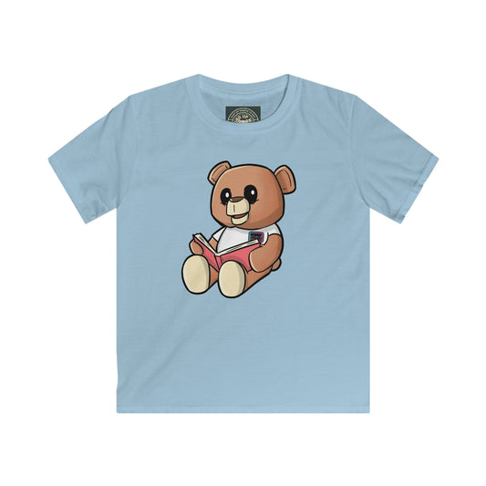 Kids "Reading Wordy Bear"  Softstyle Tee