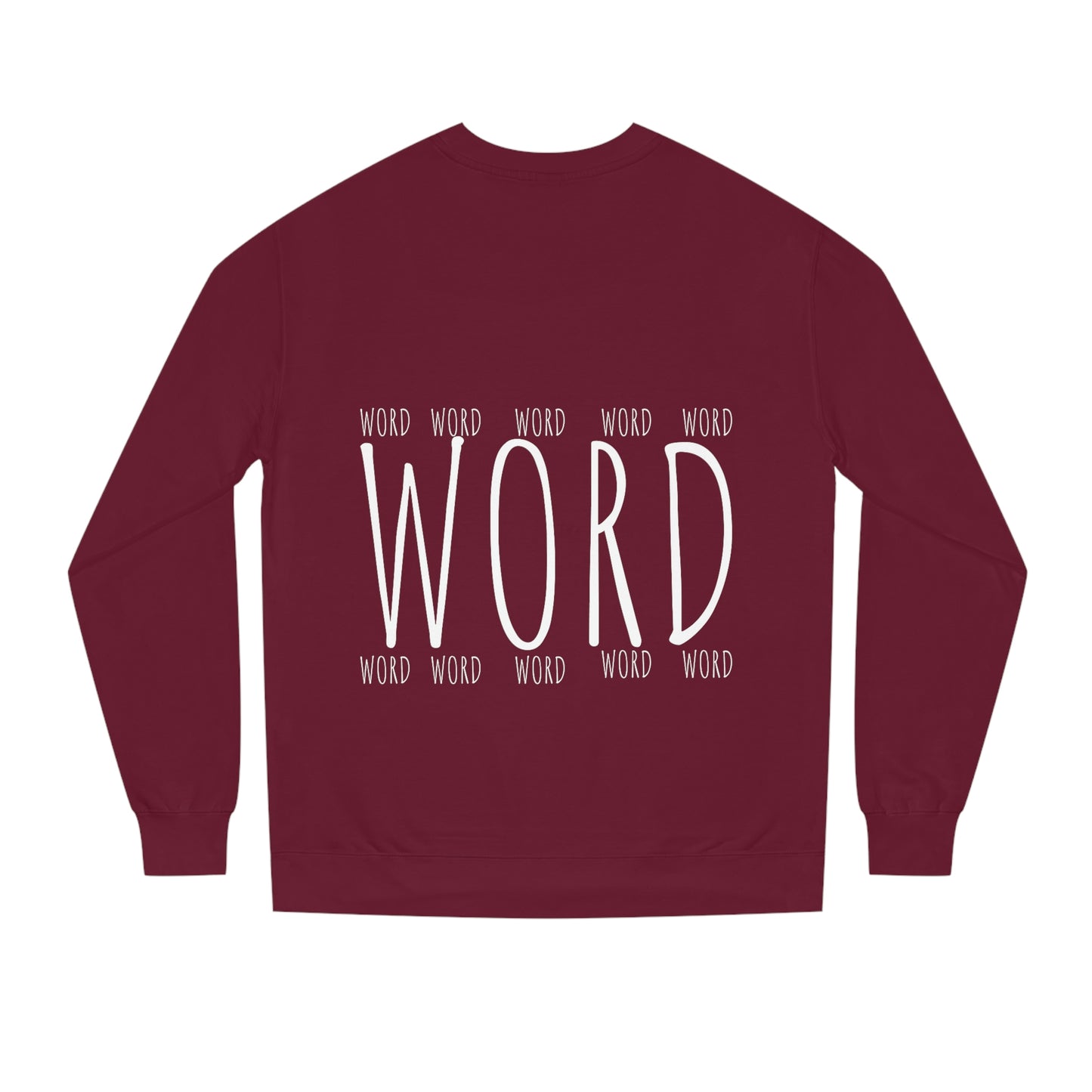 Unisex "Word" Crew Neck Sweatshirt