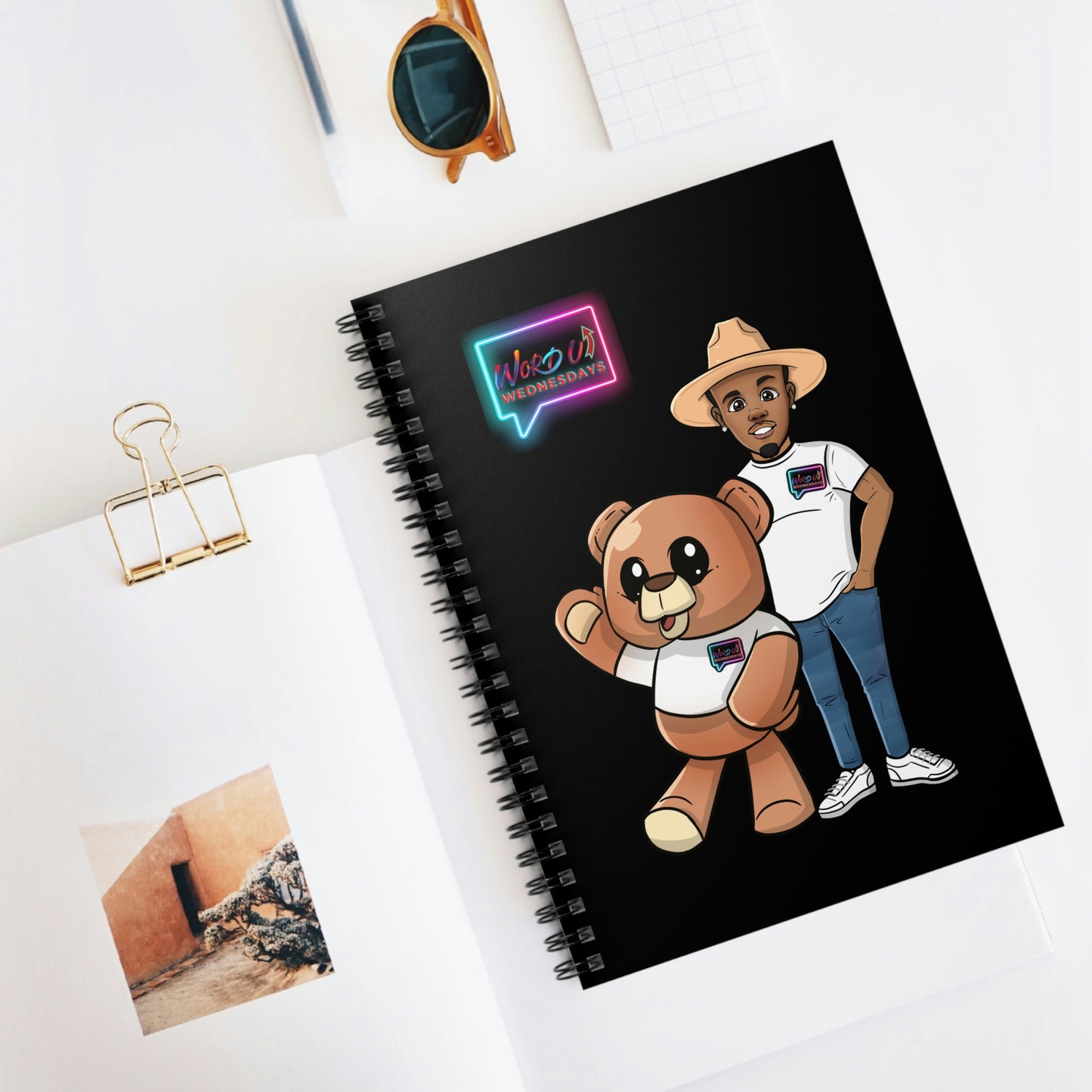 Spiral Notebook - Ruled Line 'Henry and Wordy Bear"