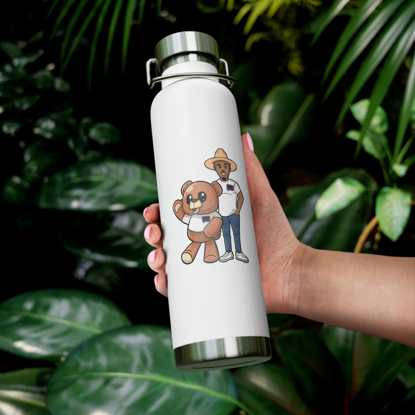 "Henry and Wordy Bear" Copper Vacuum Insulated Bottle, 22oz