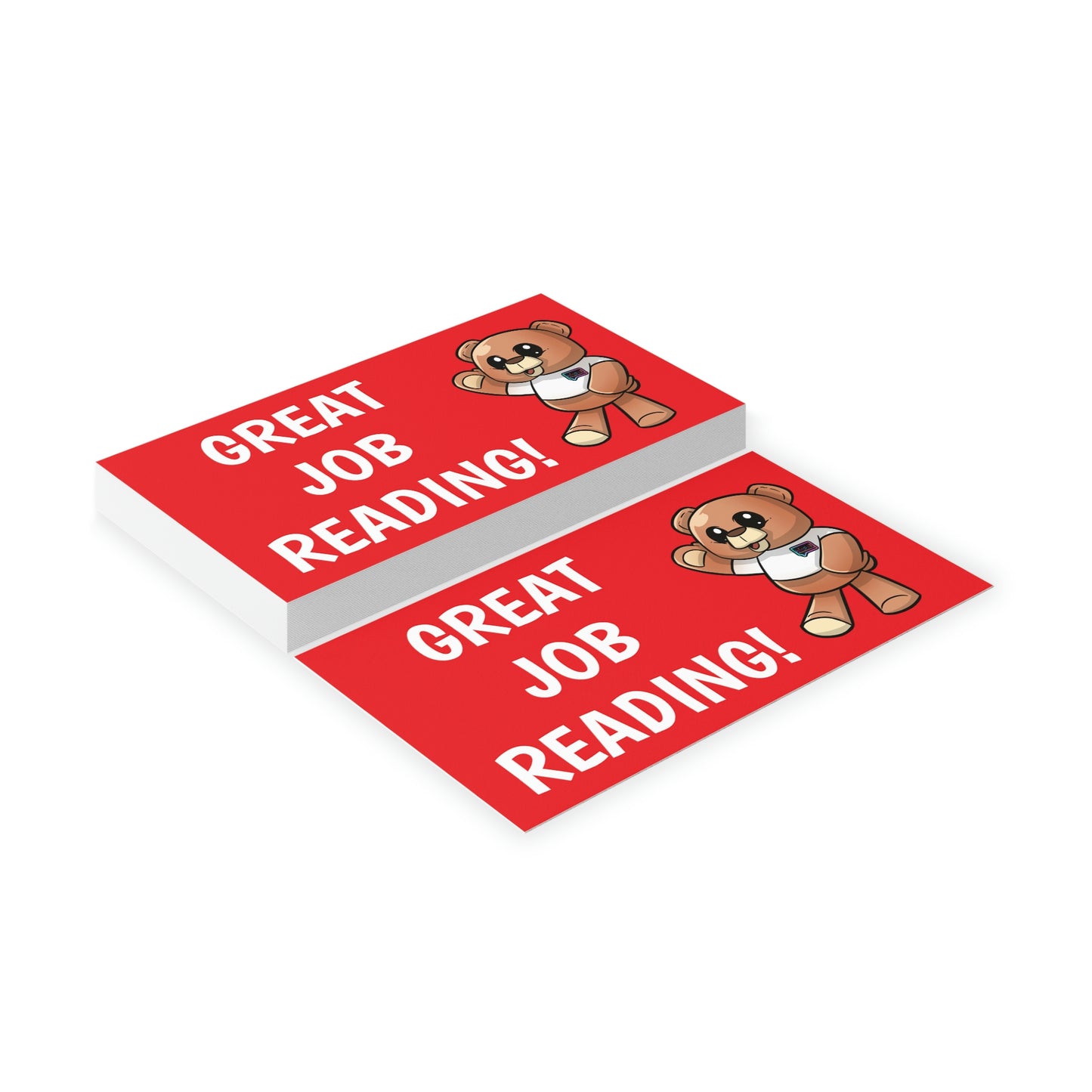 "Great Job Reading" Teacher Incentive Cards