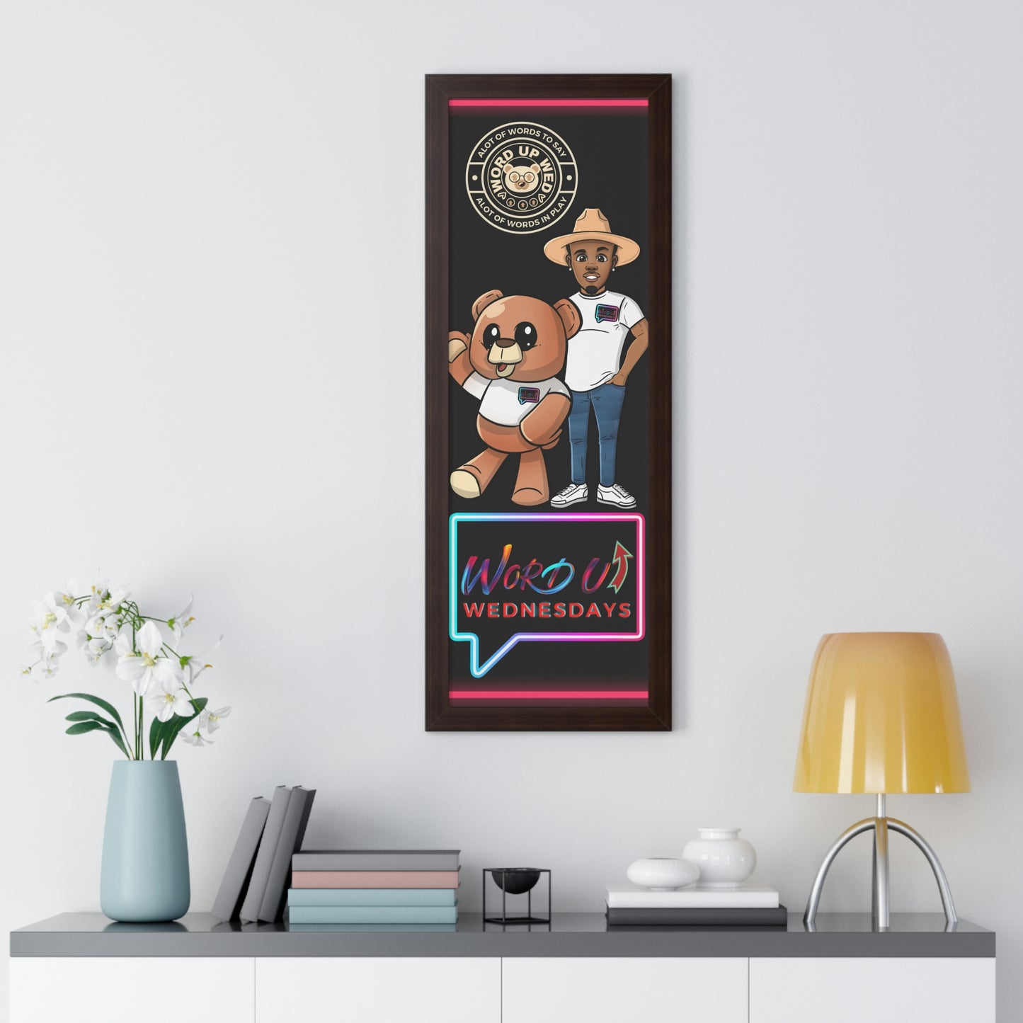 Framed "Henry and Wordy Bear" Collectors Poster