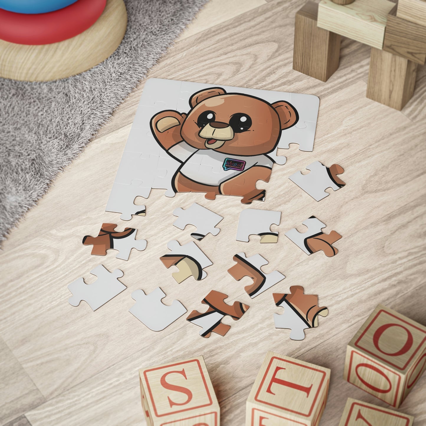 "Wordy Bear" Kids' Puzzle, 30-Piece