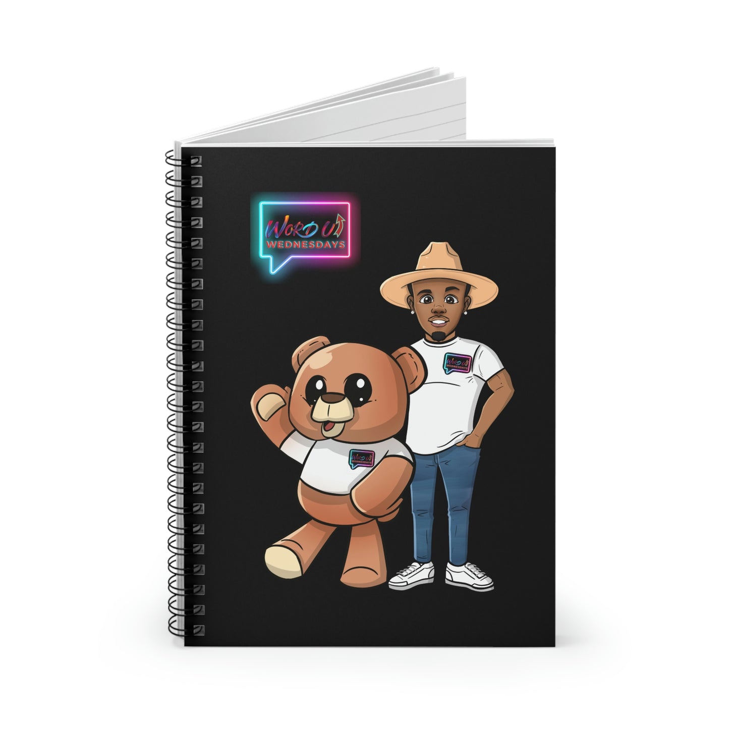 Spiral Notebook - Ruled Line 'Henry and Wordy Bear"