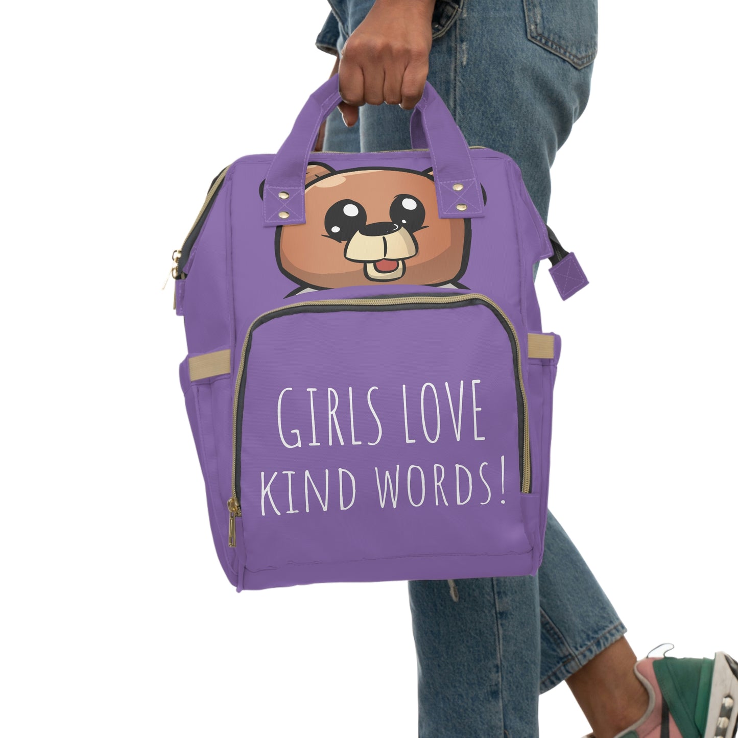 "Girls Love To Read" school backpack