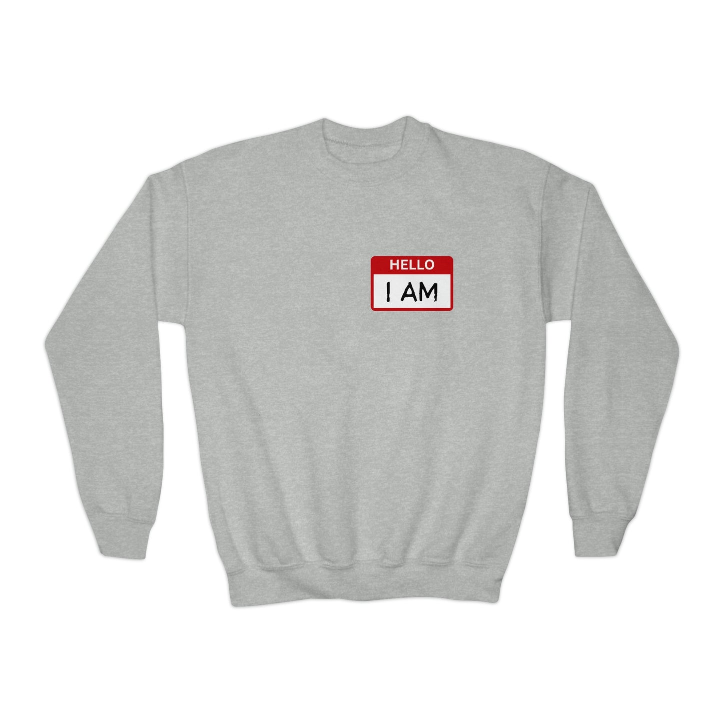 Youth "I AM" Name Tag Crewneck