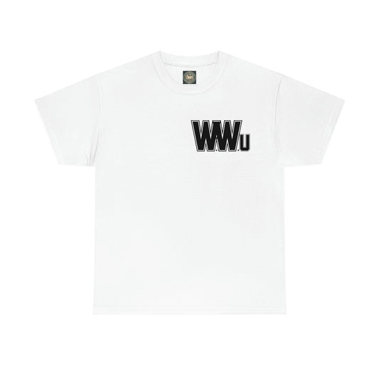 Unisex "Word Up Wednesdays University" College Letter Graphic Tee