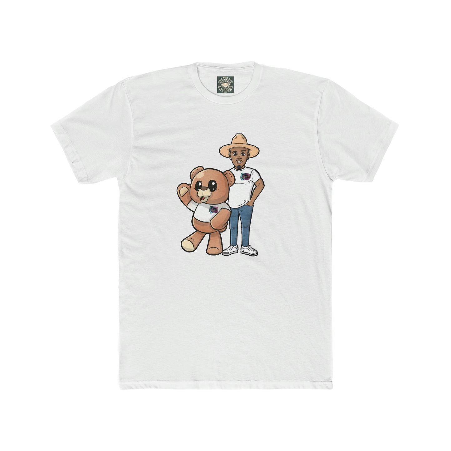 Men's "Henry & Wordy Bear Classic" Cotton Crew Tee