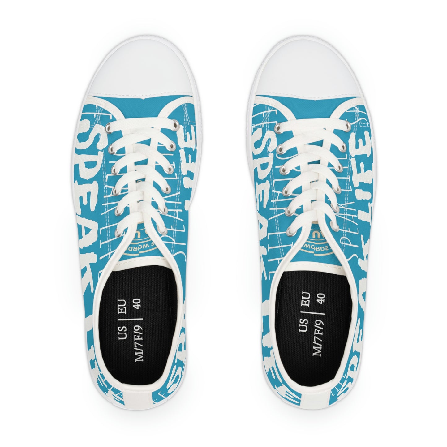 Women's "Speak Life" Low Top Sneakers